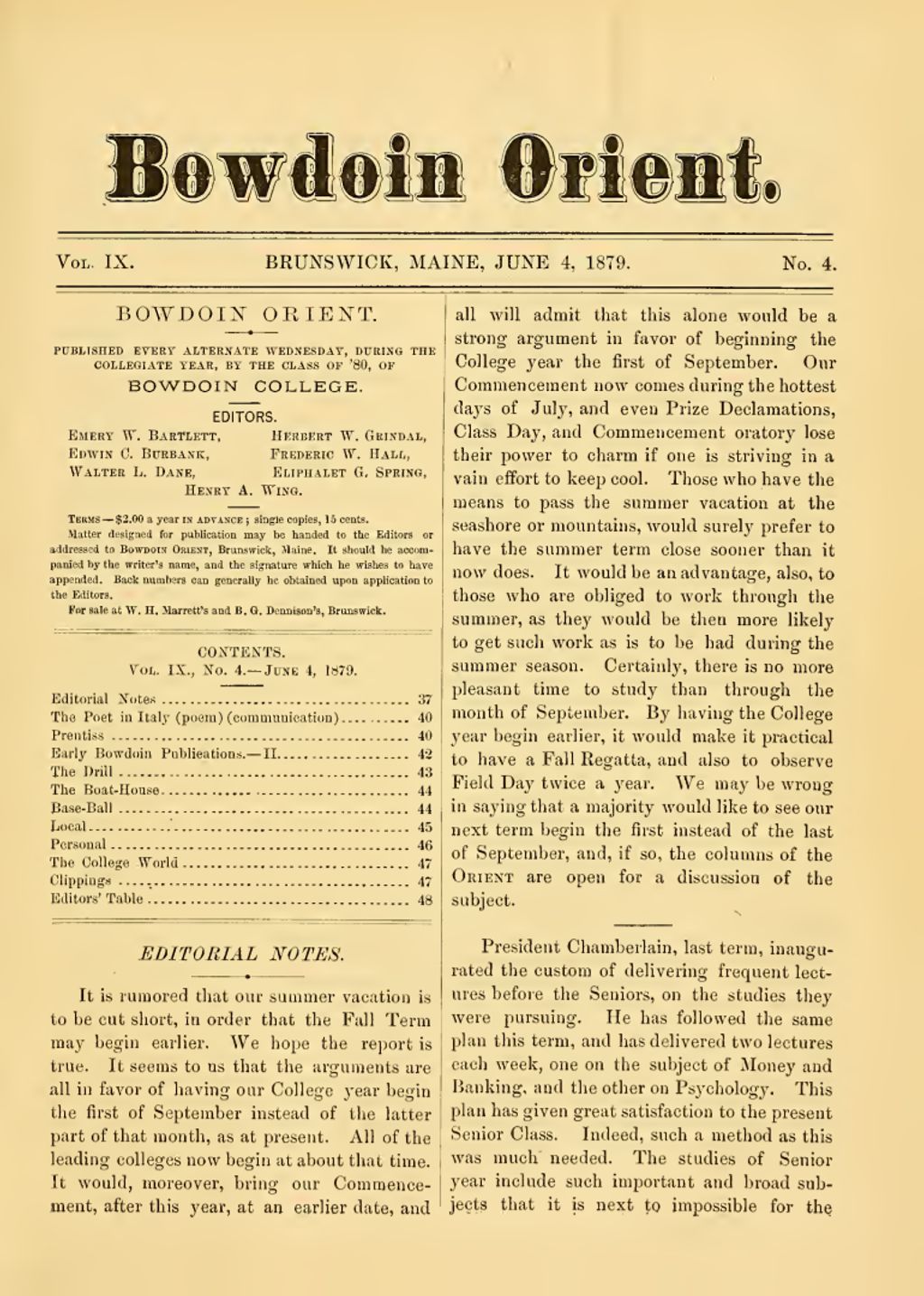 Miniature of Bowdoin Orient, v. 44, no. 24