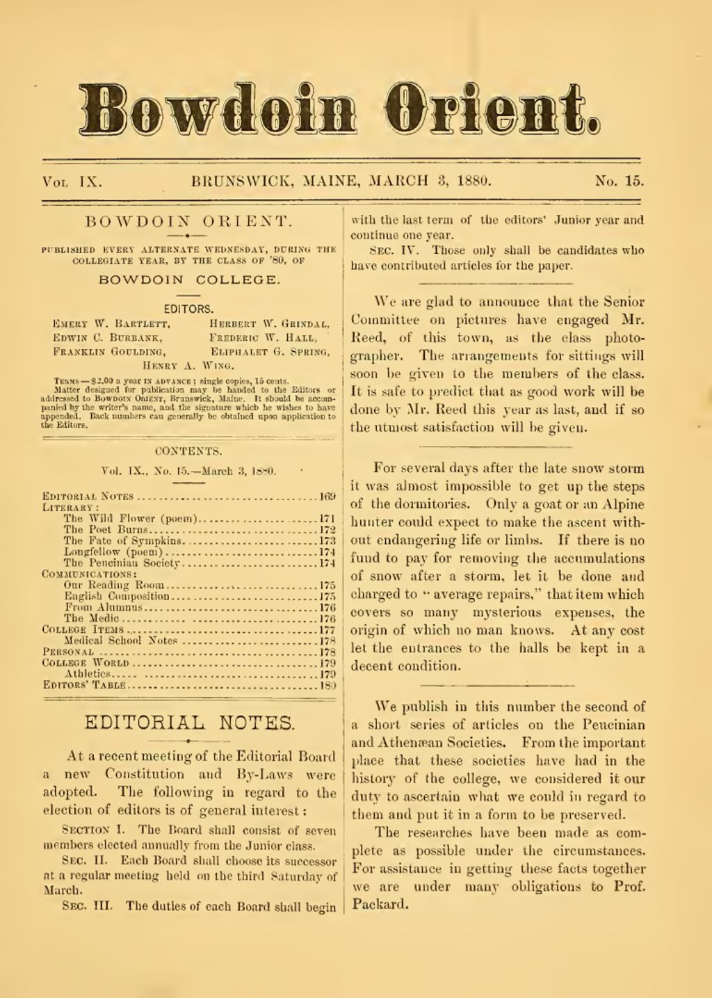 Miniature of Bowdoin Orient, v. 51, no. 5