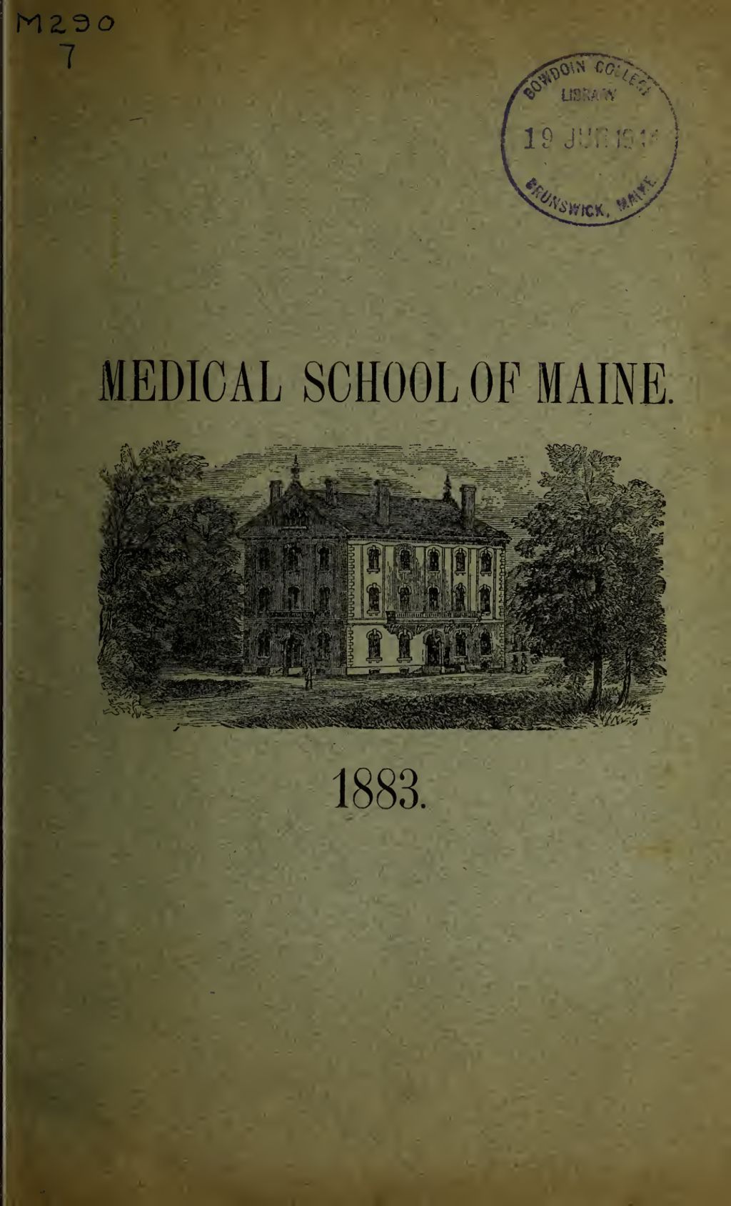 Miniature of Bowdoin College - Medical School of Maine Catalogue  (1883)