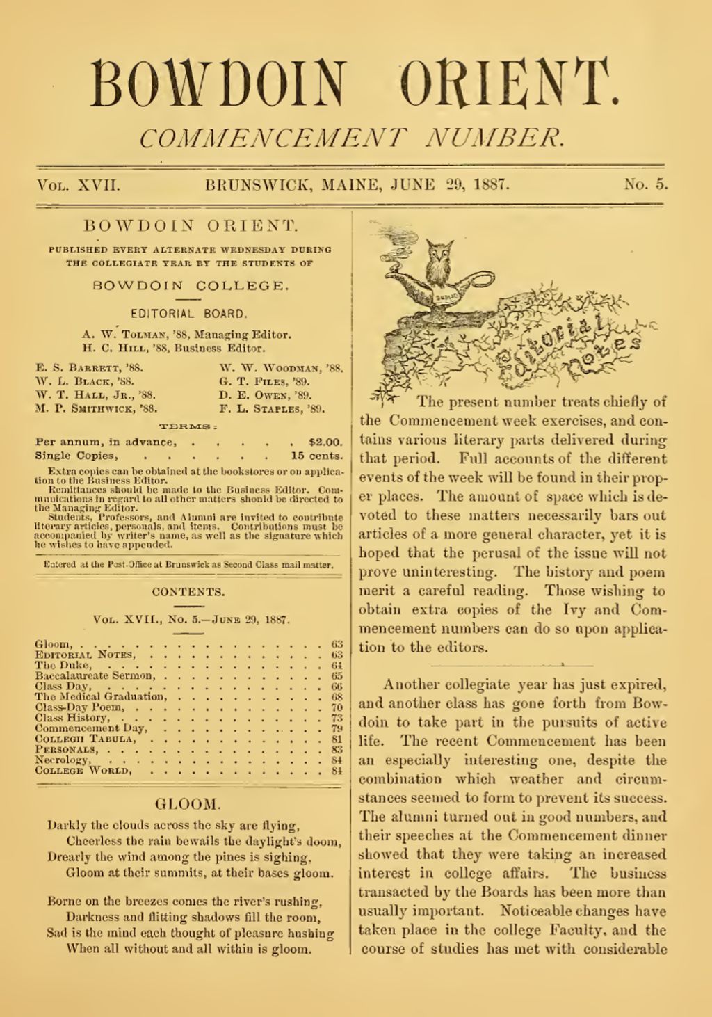 Miniature of Bowdoin Orient, v. 17, no. 5