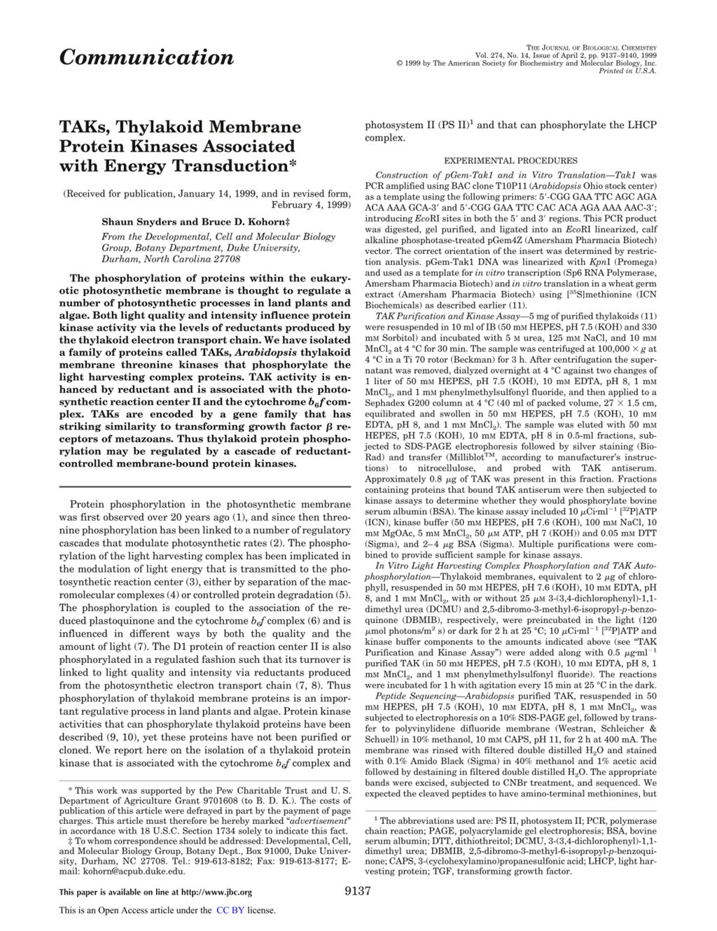 Miniature of TAKs, thylakoid membrane protein kinases associated with energy transduction