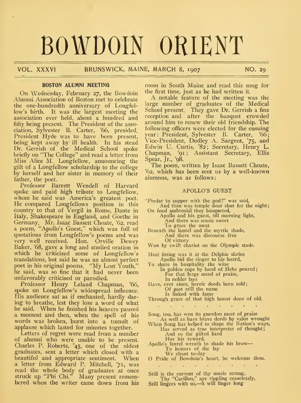 Miniature of Bowdoin Orient, v. 36, no. 29