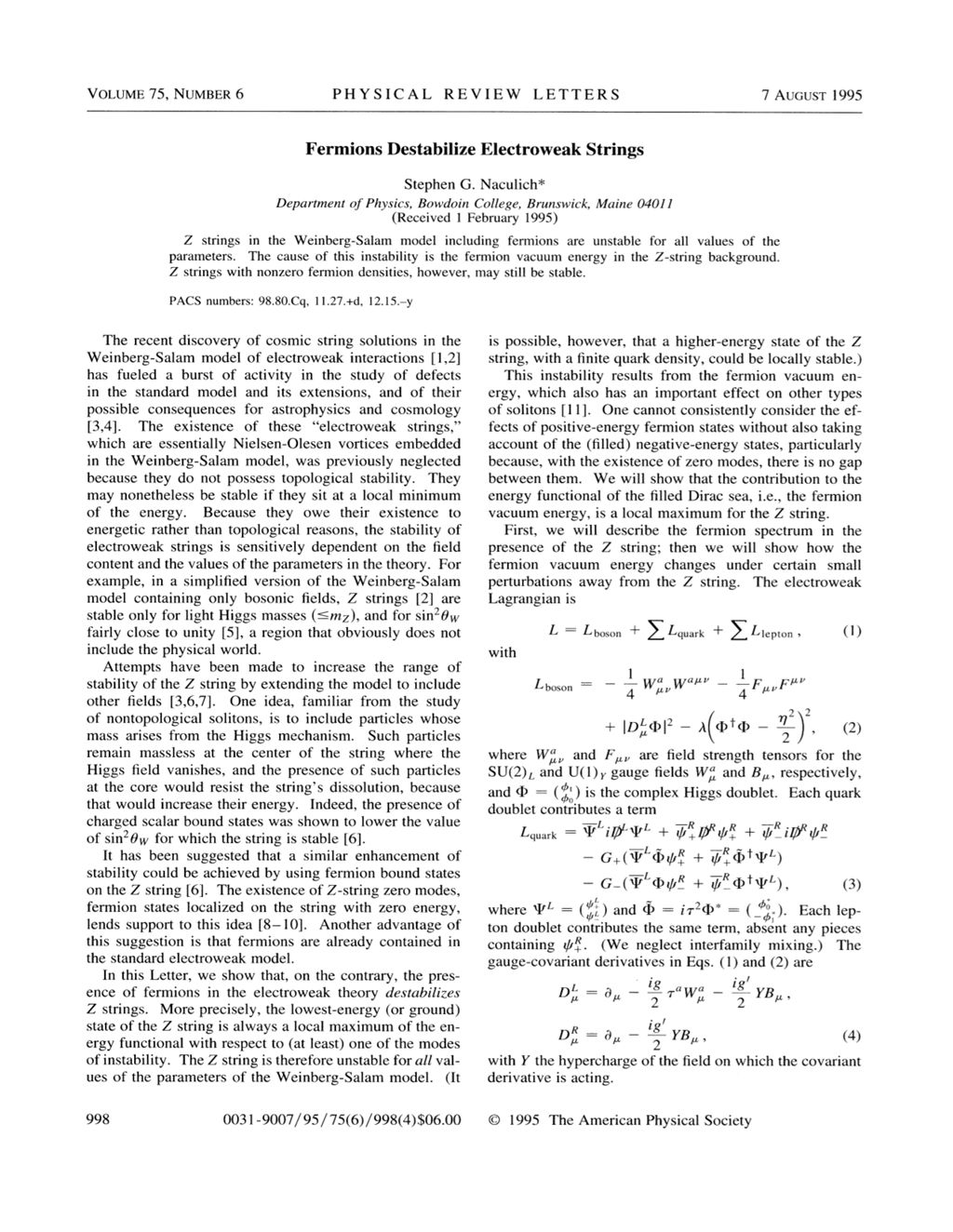 Miniature of Fermions destabilize electroweak strings