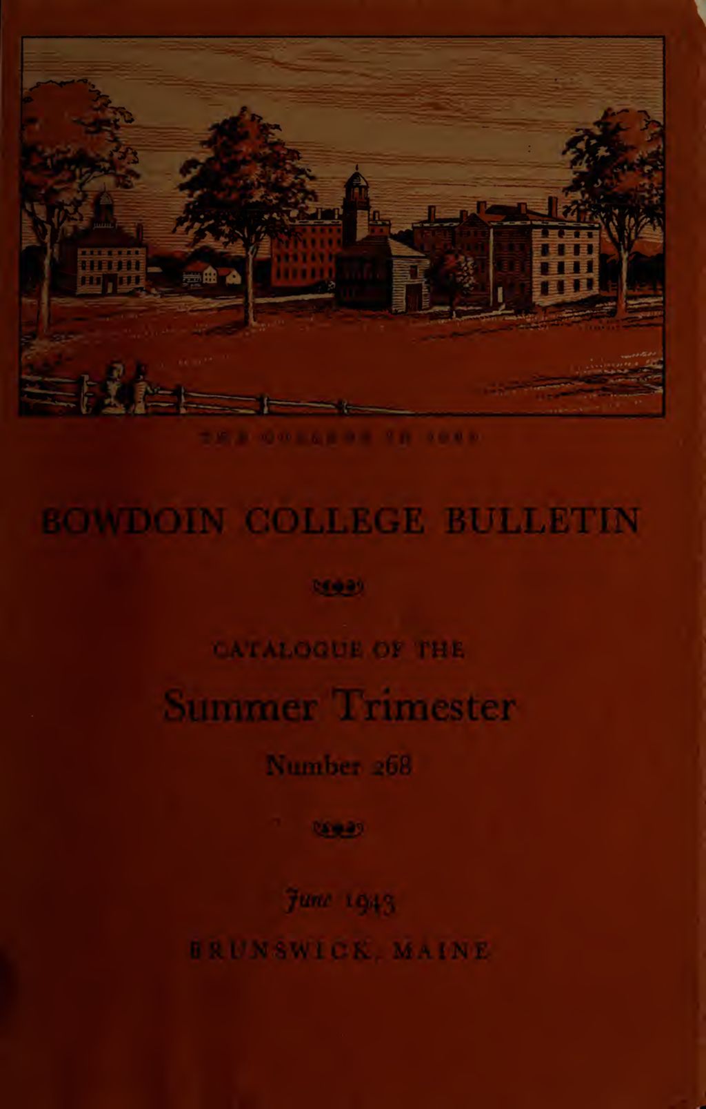 Miniature of Bowdoin College Catalogue (1943 Summer Trimester)