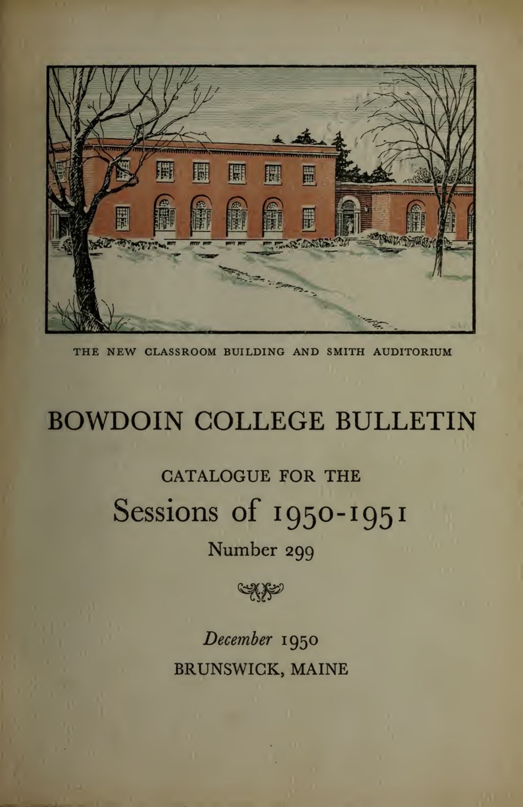 Miniature of Bowdoin College Catalogue (1950-1951)