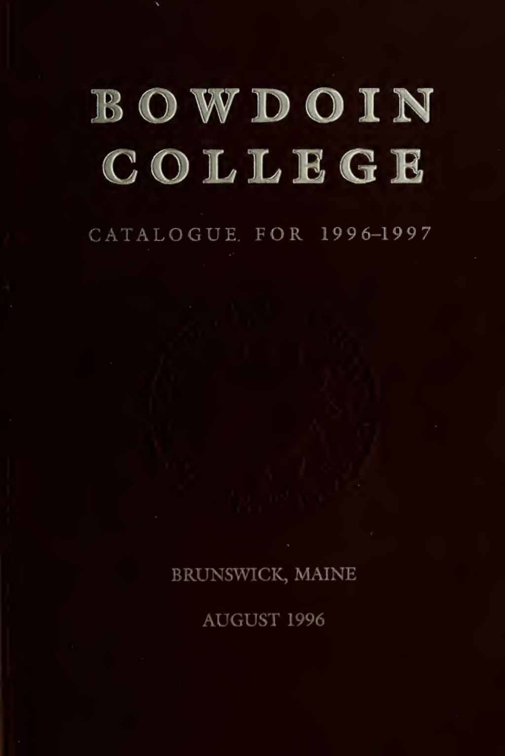 Miniature of Bowdoin College Catalogue (1996-1997)