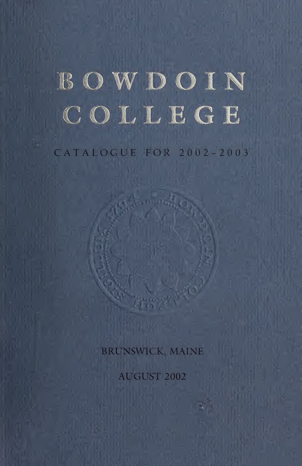 Miniature of Bowdoin College Catalogue (2002-2003)