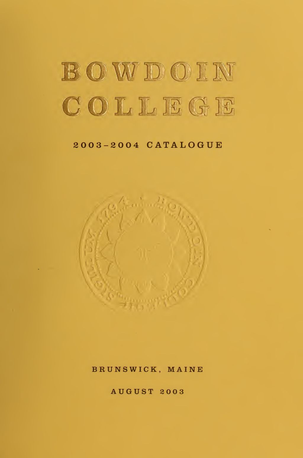 Miniature of Bowdoin College Catalogue (2003-2004)