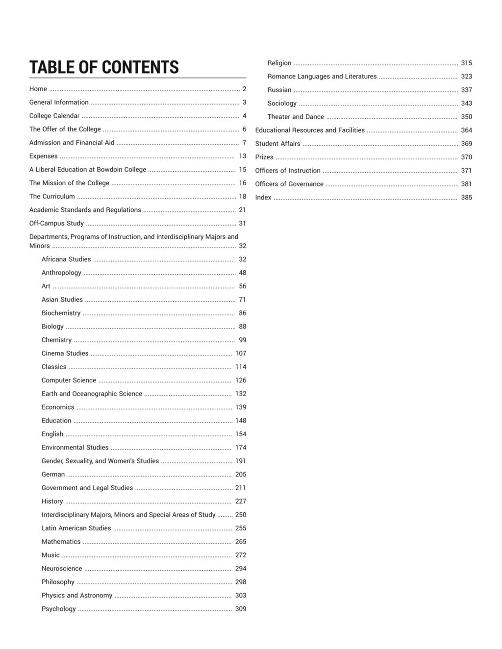 Miniature of Bowdoin College Catalogue and Academic Handbook (2019-2020)