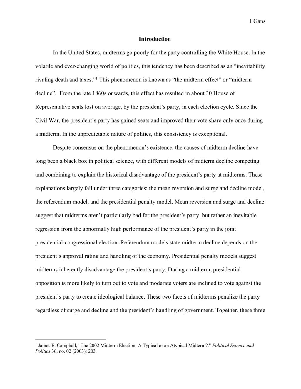 Miniature of Midterm Decline in Comparative Perspective