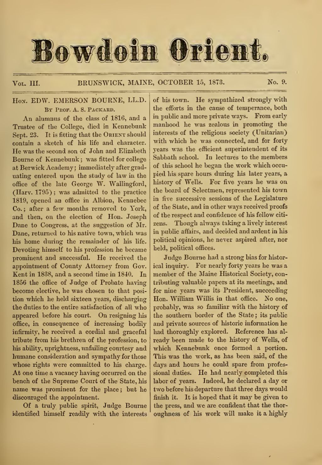 Miniature of Bowdoin Orient, v. 13, no. 8